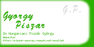 gyorgy piszar business card