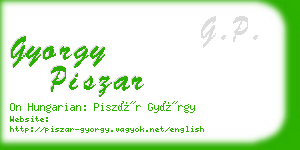 gyorgy piszar business card